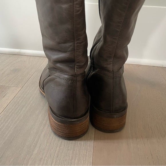 Duo Boots Wide Calf Tall Brown Leather Boots - Picture 9 of 9